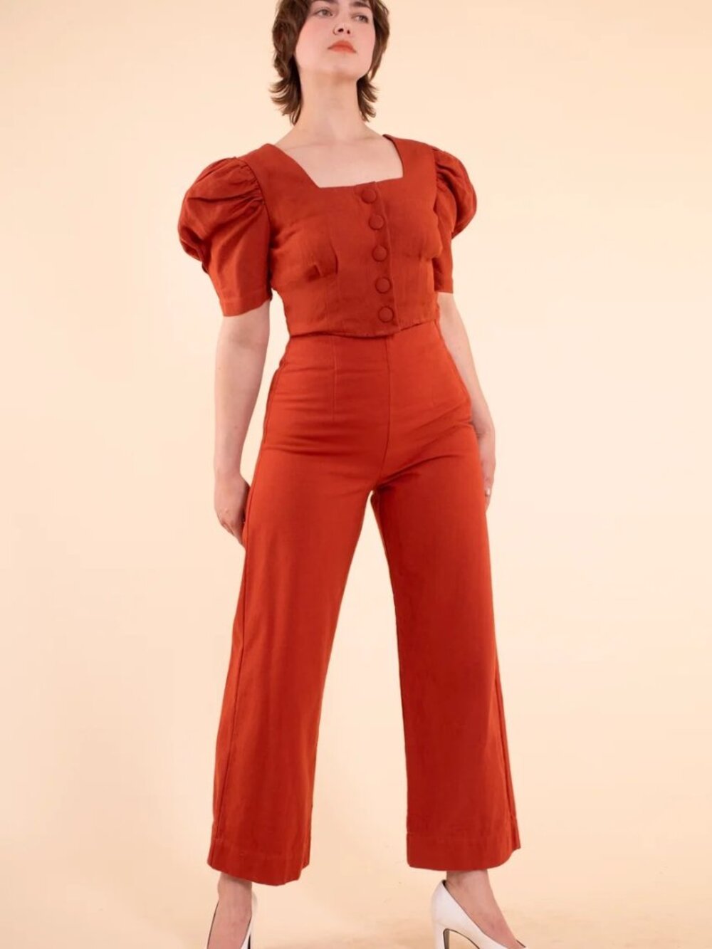 HKM Reed Canvas Pants - Paprika - size 4 - Samantha Pleet - Hannah Kristina Metz